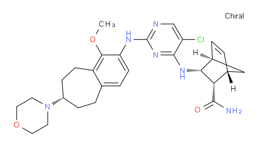 (1S,2S,3R,4R)-3-[[5-Chloro-2-[[(7S)-6,7,8,9-tetrahydro-1-methoxy-7-(4-morpholinyl)-5H-benzocyclohepten-2-yl]amino]-4-pyrimidinyl]amino]bicyclo[2.2.1]hept-5-ene-2-carboxamide (ACI)