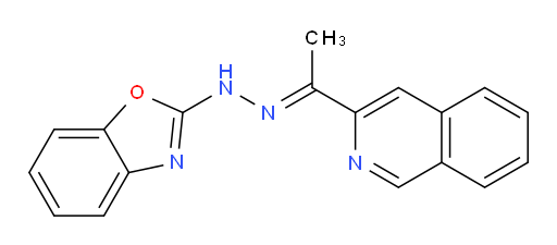 (1E)-1-(3-Isoquinolinyl)ethanone 2-(2-benzoxazolyl)hydrazone (ACI)