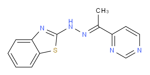 (1E)-1-(4-Pyrimidinyl)ethanone 2-(2-benzothiazolyl)hydrazone (ACI)