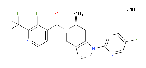 [(6S)-1-(5-Fluoro-2-pyrimidinyl)-1,4,6,7-tetrahydro-6-methyl-5H-1,2,3-triazolo[4,5-c]pyridin-5-yl][3-fluoro-2-(trifluoromethyl)-4-pyridinyl]methanone (ACI)