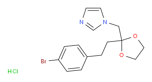 1H-Imidazole, 1-[[2-[2-(4-bromophenyl)ethyl]-1,3-dioxolan-2-yl]methyl]-, hydrochloride (1:1) (ACI)