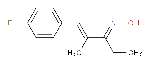 (1E,3E)-1-(4-Fluorophenyl)-2-methyl-1-penten-3-one oxime (ACI)