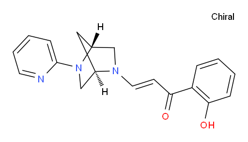 (2E)-1-(2-Hydroxyphenyl)-3-[(1R,4R)-5-(2-pyridinyl)-2,5-diazabicyclo[2.2.1]hept-2-yl]-2-propen-1-one (ACI)