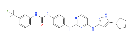 N-[4-[[4-[(5-Cyclopentyl-1H-pyrazol-3-yl)amino]-2-pyrimidinyl]amino]phenyl]-N′-[3-(trifluoromethyl)phenyl]urea
