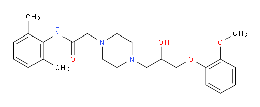 N-(2,6-dimethylphenyl)-2-(4-(2-hydroxy-3-(2-methoxyphenoxy)propyl)piperazin-1-yl)acetamide