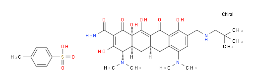 2-Naphthacenecarboxamide, 4,7-bis(dimethylamino)-9-[[(2,2-dimethylpropyl)amino]methyl]-1,4,4a,5,5a,6,11,12a-octahydro-3,10,12,12a-tetrahydroxy-1,11-dioxo-, (4S,4aS,5aR,12aS)-, 4-methylbenzenesulfonate (1:1)