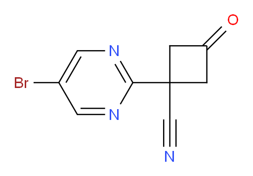 1-(5-bromopyrimidin-2-yl)-3-oxocyclobutane-1-carbonitrile