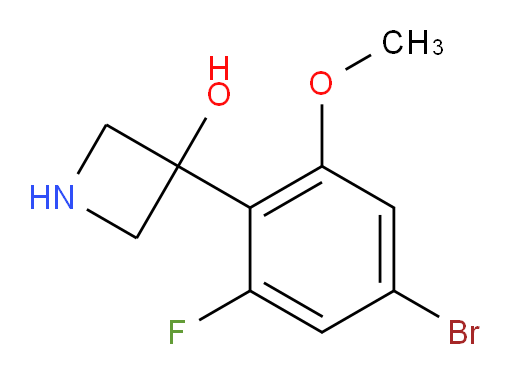 3-(4-bromo-2-fluoro-6-methoxyphenyl)azetidin-3-ol