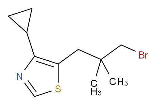 5-(3-bromo-2,2-dimethylpropyl)-4-cyclopropyl-1,3-thiazole