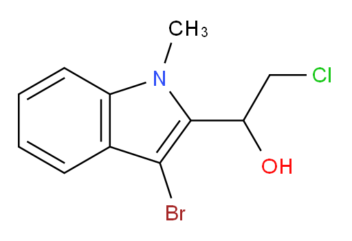1-(3-bromo-1-methyl-1H-indol-2-yl)-2-chloroethan-1-ol