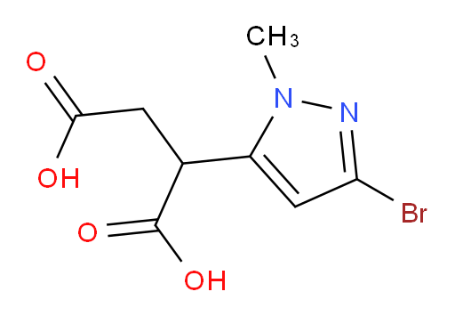 2-(3-bromo-1-methyl-1H-pyrazol-5-yl)butanedioic acid