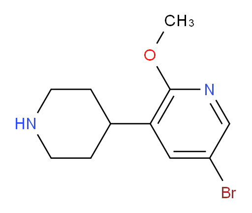 5-bromo-2-methoxy-3-(piperidin-4-yl)pyridine
