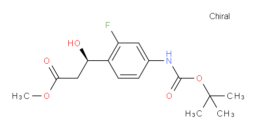 methyl (3R)-3-(4-{[(tert-butoxy)carbonyl]amino}-2-fluorophenyl)-3-hydroxypropanoate