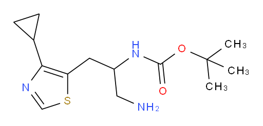 tert-butyl N-[1-amino-3-(4-cyclopropyl-1,3-thiazol-5-yl)propan-2-yl]carbamate