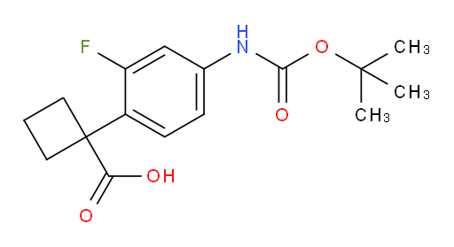 1-(4-{[(tert-butoxy)carbonyl]amino}-2-fluorophenyl)cyclobutane-1-carboxylic acid