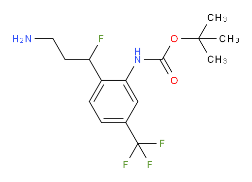 tert-butyl N-[2-(3-amino-1-fluoropropyl)-5-(trifluoromethyl)phenyl]carbamate