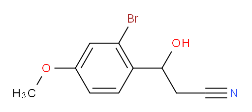3-(2-bromo-4-methoxyphenyl)-3-hydroxypropanenitrile