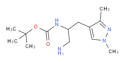 tert-butyl N-[1-amino-3-(1,3-dimethyl-1H-pyrazol-4-yl)propan-2-yl]carbamate