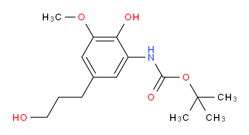 tert-butyl N-[2-hydroxy-5-(3-hydroxypropyl)-3-methoxyphenyl]carbamate