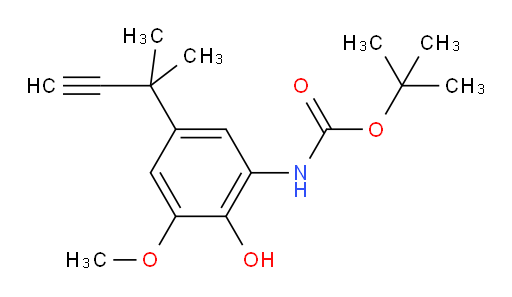 tert-butyl N-[2-hydroxy-3-methoxy-5-(2-methylbut-3-yn-2-yl)phenyl]carbamate