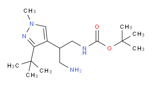 tert-butyl N-[3-amino-2-(3-tert-butyl-1-methyl-1H-pyrazol-4-yl)propyl]carbamate