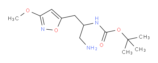tert-butyl N-[1-amino-3-(3-methoxy-1,2-oxazol-5-yl)propan-2-yl]carbamate