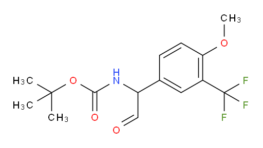 tert-butyl N-{1-[4-methoxy-3-(trifluoromethyl)phenyl]-2-oxoethyl}carbamate