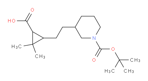 3-(2-{1-[(tert-butoxy)carbonyl]piperidin-3-yl}ethyl)-2,2-dimethylcyclopropane-1-carboxylic acid