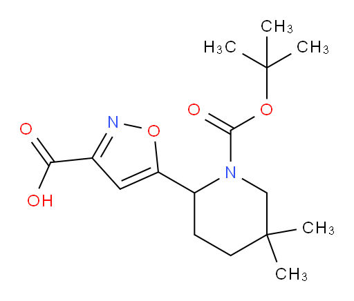 5-{1-[(tert-butoxy)carbonyl]-5,5-dimethylpiperidin-2-yl}-1,2-oxazole-3-carboxylic acid