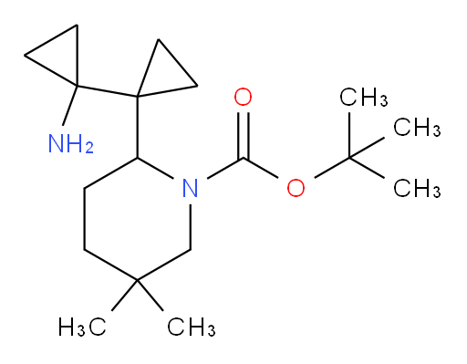 tert-butyl 2-[1-(1-aminocyclopropyl)cyclopropyl]-5,5-dimethylpiperidine-1-carboxylate
