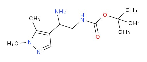 tert-butyl N-[2-amino-2-(1,5-dimethyl-1H-pyrazol-4-yl)ethyl]carbamate