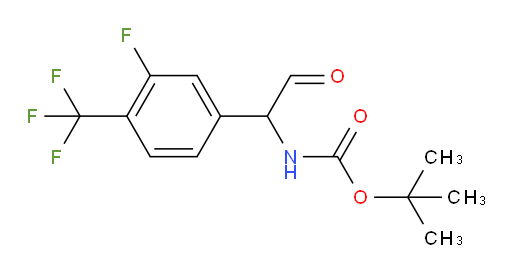 tert-butyl N-{1-[3-fluoro-4-(trifluoromethyl)phenyl]-2-oxoethyl}carbamate