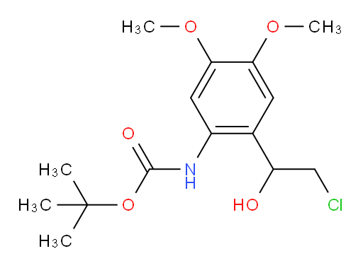 tert-butyl N-[2-(2-chloro-1-hydroxyethyl)-4,5-dimethoxyphenyl]carbamate