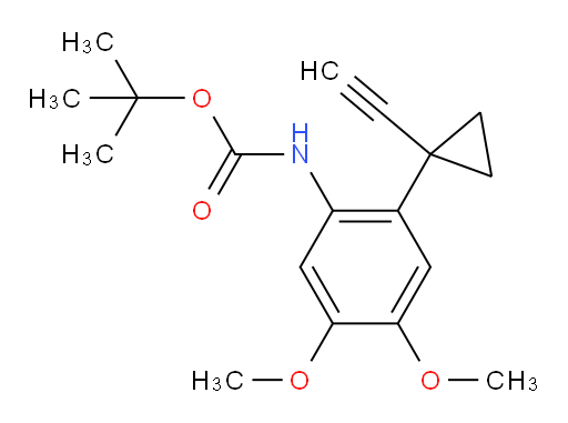 tert-butyl N-[2-(1-ethynylcyclopropyl)-4,5-dimethoxyphenyl]carbamate