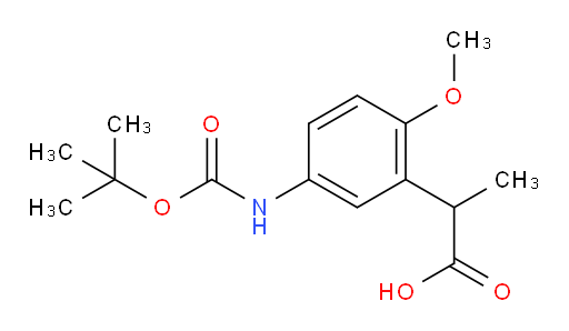 2-(5-{[(tert-butoxy)carbonyl]amino}-2-methoxyphenyl)propanoic acid