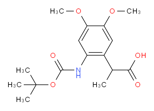 2-(2-{[(tert-butoxy)carbonyl]amino}-4,5-dimethoxyphenyl)propanoic acid