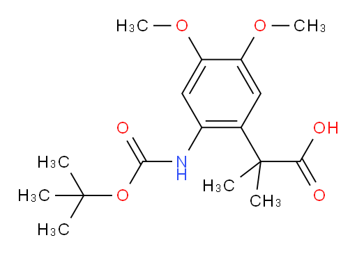 2-(2-{[(tert-butoxy)carbonyl]amino}-4,5-dimethoxyphenyl)-2-methylpropanoic acid