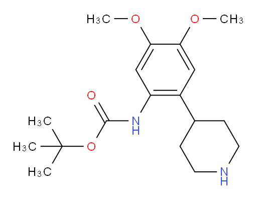 tert-butyl N-[4,5-dimethoxy-2-(piperidin-4-yl)phenyl]carbamate
