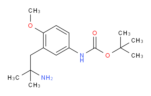 tert-butyl N-[3-(2-amino-2-methylpropyl)-4-methoxyphenyl]carbamate