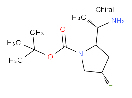 tert-butyl (4S)-2-[(1S)-1-aminoethyl]-4-fluoropyrrolidine-1-carboxylate