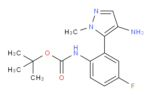 tert-butyl N-[2-(4-amino-1-methyl-1H-pyrazol-5-yl)-4-fluorophenyl]carbamate