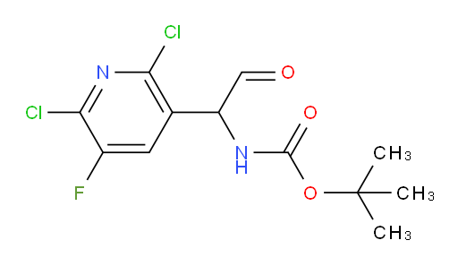 tert-butyl N-[1-(2,6-dichloro-5-fluoropyridin-3-yl)-2-oxoethyl]carbamate