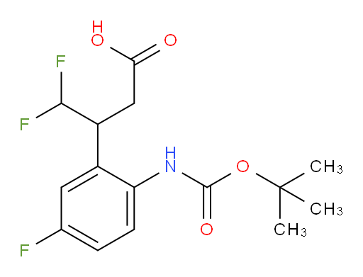 3-(2-{[(tert-butoxy)carbonyl]amino}-5-fluorophenyl)-4,4-difluorobutanoic acid