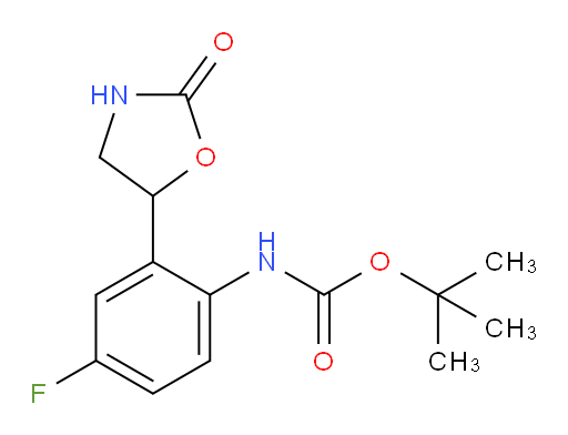 tert-butyl N-[4-fluoro-2-(2-oxo-1,3-oxazolidin-5-yl)phenyl]carbamate