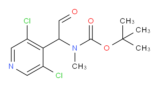tert-butyl N-[1-(3,5-dichloropyridin-4-yl)-2-oxoethyl]-N-methylcarbamate