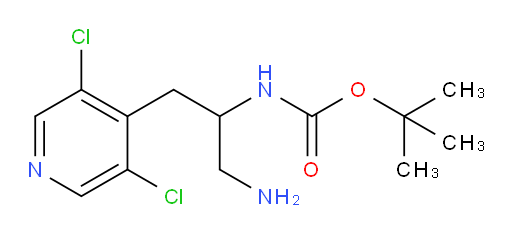 tert-butyl N-[1-amino-3-(3,5-dichloropyridin-4-yl)propan-2-yl]carbamate