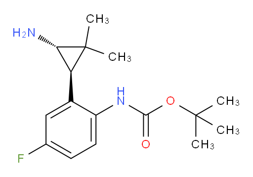 rac-tert-butyl N-{2-[(1R,3R)-3-amino-2,2-dimethylcyclopropyl]-4-fluorophenyl}carbamate