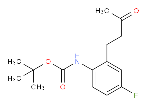 tert-butyl N-[4-fluoro-2-(3-oxobutyl)phenyl]carbamate