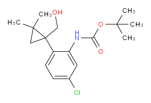 tert-butyl N-{5-chloro-2-[1-(hydroxymethyl)-2,2-dimethylcyclopropyl]phenyl}carbamate