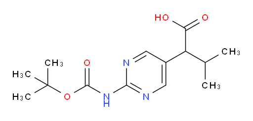 2-(2-{[(tert-butoxy)carbonyl]amino}pyrimidin-5-yl)-3-methylbutanoic acid